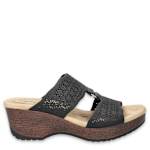WOMENS RIN SLIDE SANDAL - BLACK