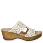 WOMENS RIN SLIDE SANDAL - OFF WHITE