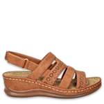 WOMENS ALEXI WEDGE SANDAL - TAN