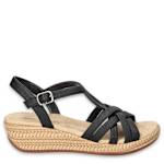 WOMENS LUA WEDGE SANDAL - BLACK