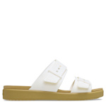 CROCS WOMENS BROOKLYN BUCKLE LOW LOW SANDAL - OFF WHITE