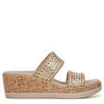 WOMENS RESORT WEDGE SANDAL - GOLD