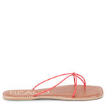 WOMENS COASTLINE FLAT SANDAL - DARK RED