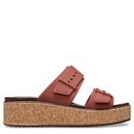 WOMENS BROOKLYN CORK BUCKLE LOW WEDGE SANDAL