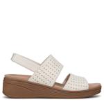 WOMENS FESTIVE WEDGE SANDAL - OFF WHITE