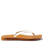 WOMENS CUSHION SLIM FLIP FLOP SANDAL - WHITE