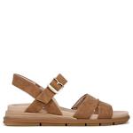 WOMENS TIMELESS FUN FLAT SANDAL - COGNAC