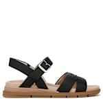 WOMENS TIMELESS FUN FLAT SANDAL - BLACK