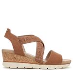 WOMENS JUST CUTE WEDGE SANDAL - COGNAC