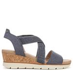 WOMENS JUST CUTE WEDGE SANDAL - DARK BLUE