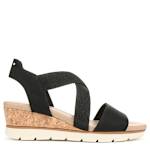 WOMENS JUST CUTE WEDGE SANDAL - BLACK