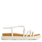WOMENS BROOKE FLAT SANDAL - WHITE