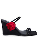 WOMENS ROSA WEDGE SANDAL - BLACK