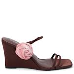 WOMENS ROSA WEDGE SANDAL - CHOCOLATE