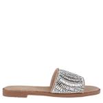 WOMENS GISELLE SLIDE SANDAL - SILVER