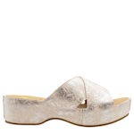 WOMENS EDITH SLIDE SANDAL - SILVER