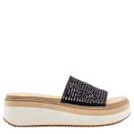 WOMENS PORTOBELLO WEDGE SANDAL - BLACK