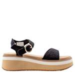 WOMENS PORCINI PLATFORM SANDAL - BLACK