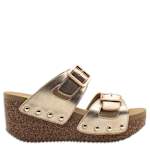 WOMENS GERTRUDE PLATFORM SANDAL - GOLD
