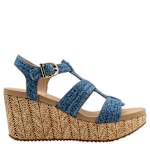 WOMENS CRIMINI PLATFORM SANDAL - DENIM