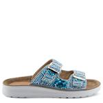WOMENS CYTHERIA SLIDE SANDAL - BLUE
