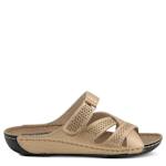 WOMENS KARL SLIDE SANDAL - GOLD