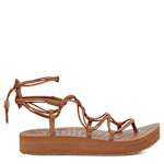 WOMENS MIDFORM INFINITY PLATFORM OUTDOOR SANDAL - COGNAC