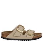 WOMENS ARIZONA BIG BUCKLE FOOTBED SANDAL - SAND