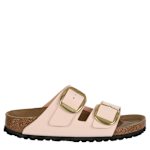 WOMENS ARIZONA BIG BUCKLE FOOTBED SANDAL - PALE PINK