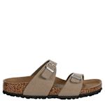 WOMENS SYDNEY VEGAN FOOTBED SANDAL - TAUPE