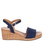 WOMENS NOREEN WEDGE SANDAL - NAVY
