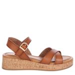WOMENS NIA WEDGE SANDAL - COGNAC
