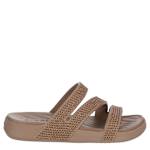 WOMENS GETAWAY GEMS STRAPPY SANDAL - LATTE