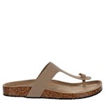 WOMENS LIA FOOTBED SANDAL - TAUPE
