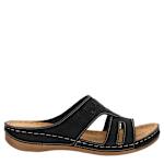 WOMENS LUCY FLAT SANDAL - BLACK