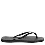 WOMENS SLIM SQUARE FLIP FLOPS - BLACK