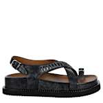 WOMENS RAMBLYN CROSS THONG SANDAL - DARK GREY