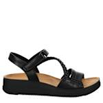 WOMENS FLICKA WEDGE SANDAL - BLACK