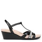 WOMENS MIMOSA WEDGE SANDAL - BLACK