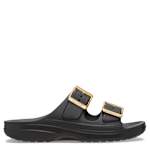 WOMENS SATURDAY METALLIC BUCKLE SANDAL - BLACK