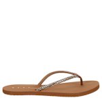 WOMENS CUSHION SLIM FLIP FLOP SANDAL - TAN