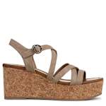 WOMENS AURORA WEDGE SANDAL - BROWN