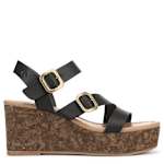 WOMENS ALI WEDGE SANDAL - BLACK