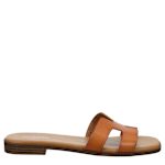 WOMENS AYDEN SLIDE SANDAL - COGNAC