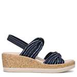 WOMENS RILEY WEDGE SANDAL - NAVY