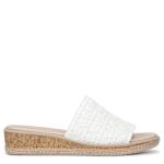 WOMENS BREEZY ESPADRILLE SLIDE SANDAL - WHITE