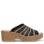 WOMENS VERY READY ESPADRILLE WEDGE SANDAL - BLACK