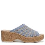 WOMENS VERY READY ESPADRILLE WEDGE SANDAL - BLUE