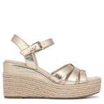 WOMENS HAVANA PLATFORM WEDGE SANDAL - GOLD