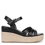 WOMENS HAVANA PLATFORM WEDGE SANDAL - BLACK